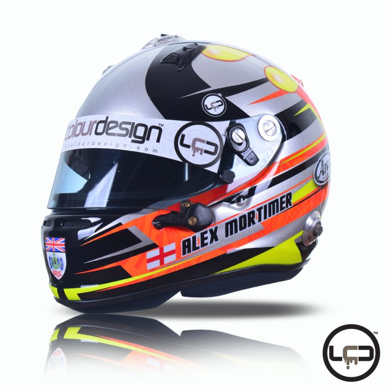 British GT Car Racing Arai Helmet LCD